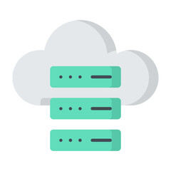 Data Center Flat Icon