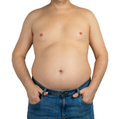 Naklejka premium Fat mans body measurements. Type with increased fat deposition and fullness. Front views