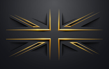 Luxury Dark Great Britain Flag