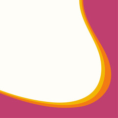 Wavy flowing liquid border frame vector illustration background