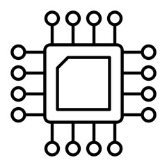 Artificial Intelligence Thin Line Icon