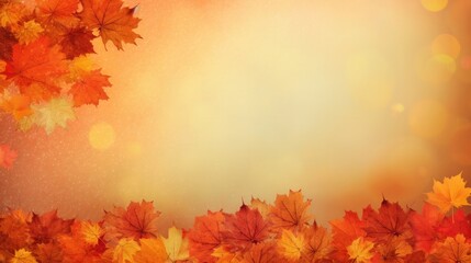 Naklejka na ściany i meble Welcome Autumn background. Illustration AI Generative.