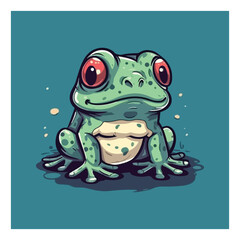 Cute frog mascot character for nature conservation organization