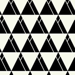 Vector monochrome geometric pattern in simple graphic design. Fashion trendy geometry.