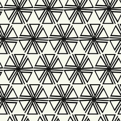 Vector monochrome geometric pattern in simple graphic design. Fashion trendy geometry.