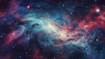 Obraz na płótnie Canvas A colorful galaxy and Stars of a planet