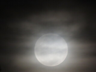 full moon and clouds