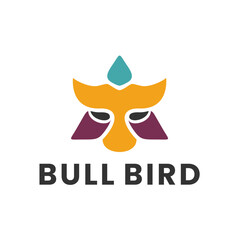 Fototapeta na wymiar the BULL da BIRD logo inside the letter A