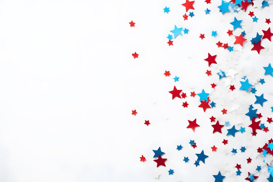 July 4th American Independance Day confetti, Generative AI