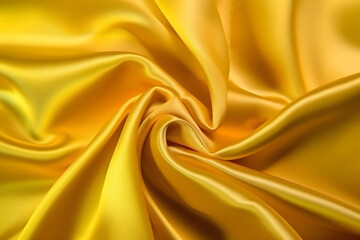 Silk fabric in yellow, Generative AI