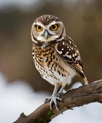 Burrowing Owl bird, Generative AI