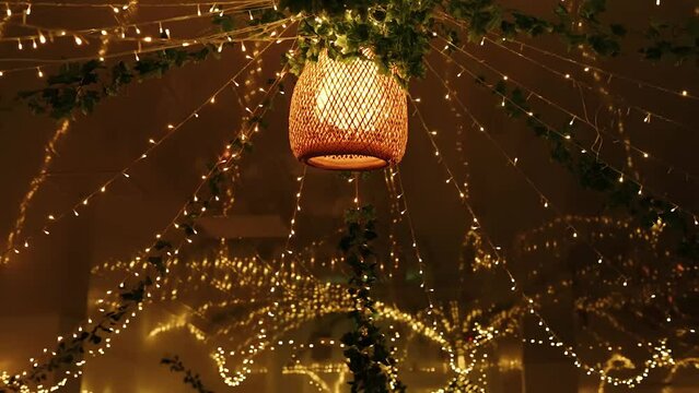 Decoracion para salon de eventos con luces