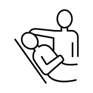 patient comforting doctor simple line art clip art preview