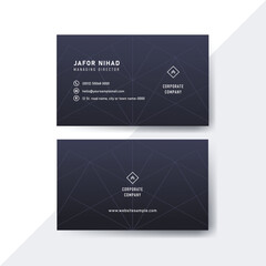 Minimal Business card design with geometric pattern