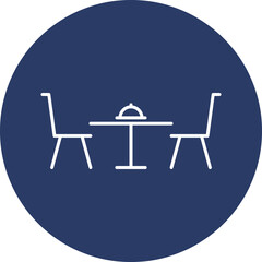 chair, restaurant, table, restaurant dining table icon