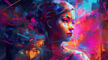 Fototapeta premium Concept of Daydreaming in Vibrant colors