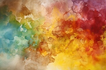 A close-up shot of a textured background created using light brush painting techniques, with abstract color splashes that represent all seasons