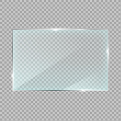 Vector realistic transparent glass set