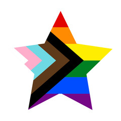 Progress pride flag. Progress Pride Rainbow Flags. Symbol of the LGBT community. 