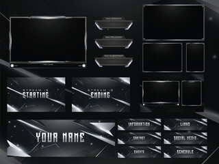 Twitch Overlay Live Stream template set