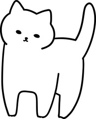 Simple Cute Cat Outline