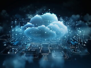 Dynamic world of technology, where the power of cloud computing reigns supreme. Created with generative AI technology