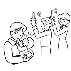 電車で赤ちゃんが泣きやまず他の乗客に睨まれる父親