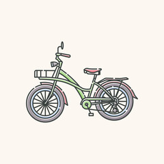 Fototapeta na wymiar basket bike illustration design, World Bicycle Day elements