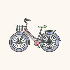 bicycle illustration, World Bicycle Day elements