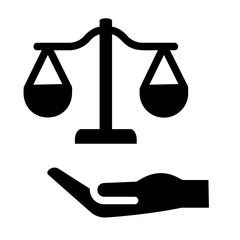 justice glyph icon