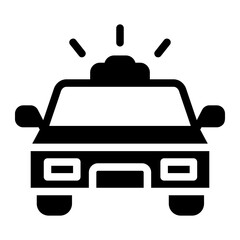 police car glyph icon