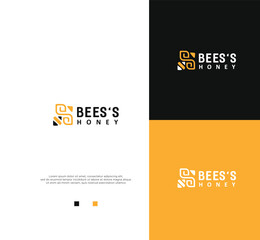 honey Bee animals logo vector