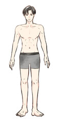 男性の全身イラスト