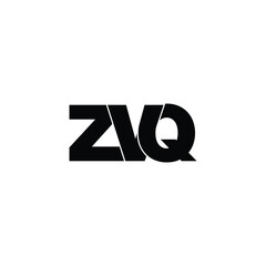ZVQ letter monogram logo design vector