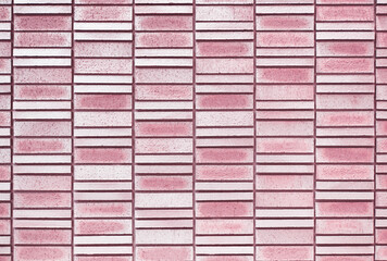 Retro brick tile wall background. Stylish and grunge brickwork texture for design.