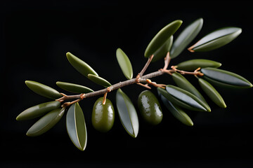 black olives on a branch
