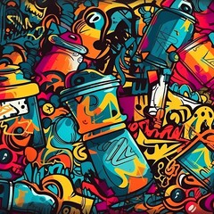 abstract graffiti street art elements pattern
