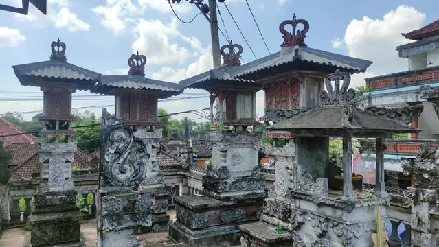 Balinese Temple or Sanggah is a holy place for Hindu families in Bali, always compliments every yard of the house and buildings.