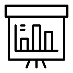 Chart Presentation Simple Line Icon Logo Symbol