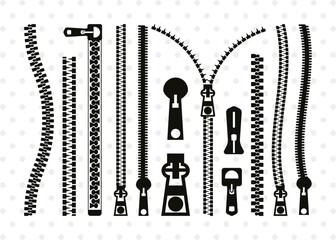 Zipper SVG Bundle, Zipper Silhouette, Black Zipper Svg, Zipperstop Svg, Open Zipper Svg, Zipper Pattern Svg, Zip Puller Svg, Zipper Bundle © ETC Craft