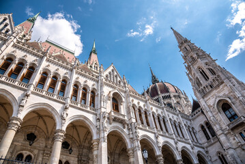 Hungarian Parliament Orszaghaz, seat of National Assembly of Hungary in Budapest