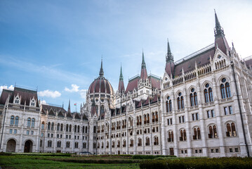 Fototapeta na wymiar Hungarian Parliament Orszaghaz, seat of National Assembly of Hungary in Budapest