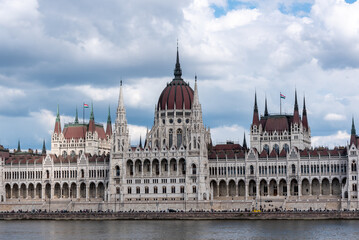 Fototapeta na wymiar Hungarian Parliament Orszaghaz, seat of National Assembly of Hungary in Budapest