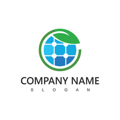 Green Energy Logo, Nature Power Icon