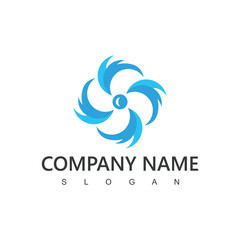 Air Conditioning Logo, HVAC Logo Concept