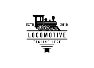 Train Locomotive Logo Design. Train Logo Design - obrazy, fototapety, plakaty