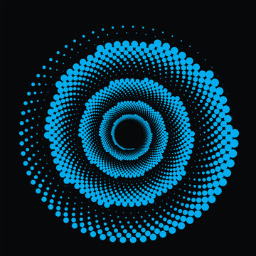 abstract blue spiral design