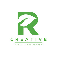 R letter logo design template elements. R letter vector logo.