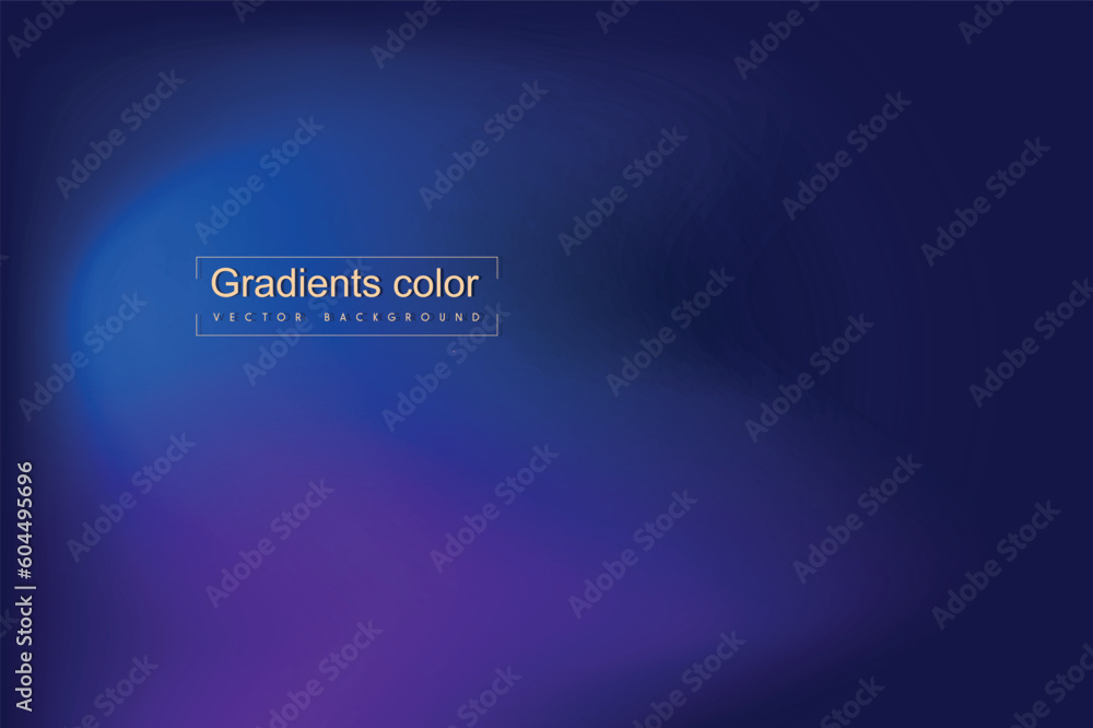 Aufkleber dark blue gradient smooth abstract background. vector horizontal template for digital landing page