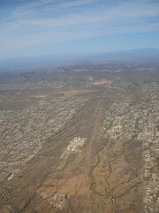 aerial view of the desert